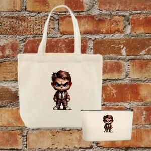 Little Man  Natural Tote Bag